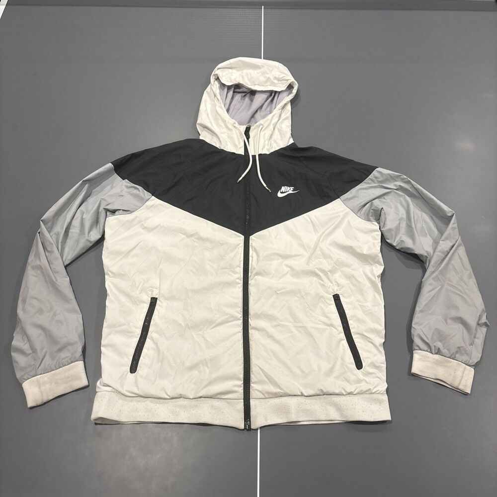 Nike Sportswear Windrunner Men’s Large Mesh Lined Full Zip Jacket White